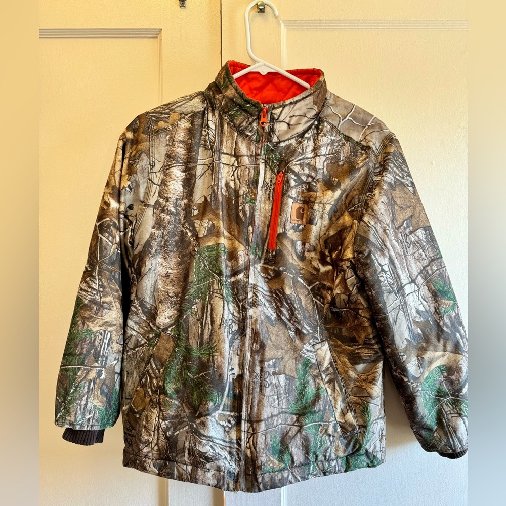 Carhartt 🍁 Boys Camo Winter‎ Coat Size 10-12